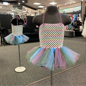 Handmade Light Rainbow Tutu Dress